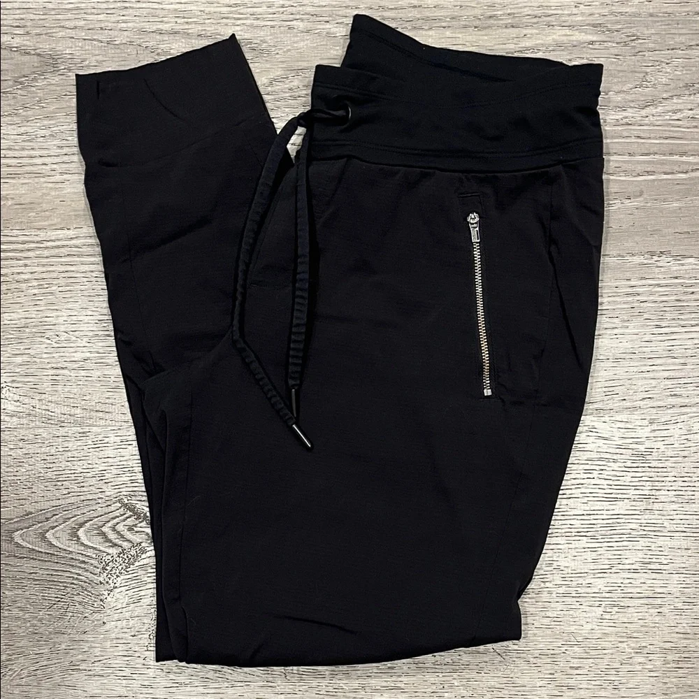 Athleta Women’s Black Joggers with Zipper Detail